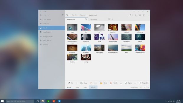 Revamped File Explorer version in Windows 10 concept