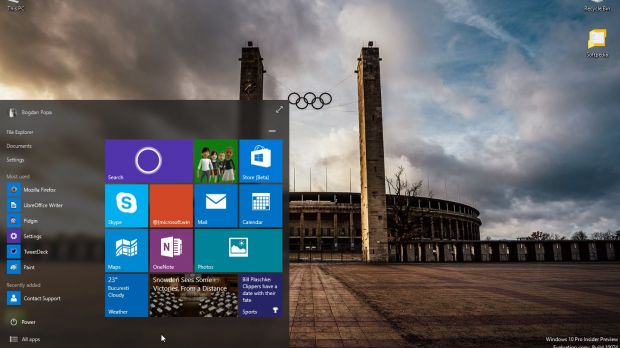 This is what the new Start menu looks like