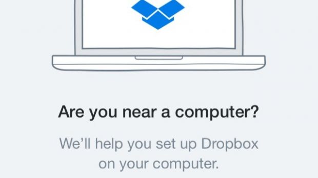 Dropbox welcomes the user to the readily-authenticated client