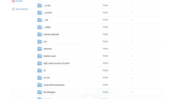 The new Dropbox website - the file list