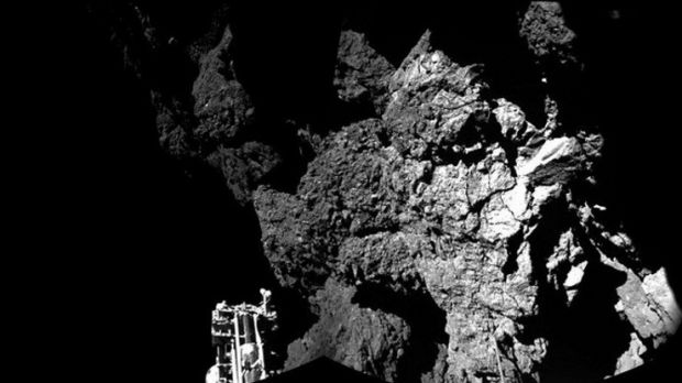 Photo shows one of Philae's feet and part of the comet
