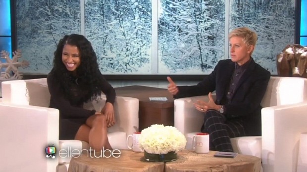 Nicki Minaj promotes new album "The Pinkprint" on The Ellen DeGeneres Show