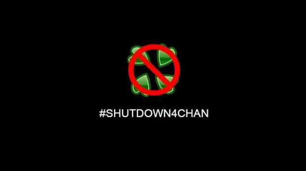The site asks for the shut down of 4chan