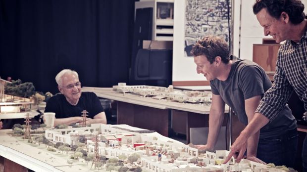 Mark Zuckerberg with Frank Gehry