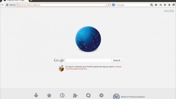 Firefox 28 with the Australis interface