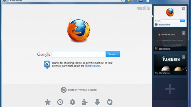 The vertical tab layout in Firefox Australis