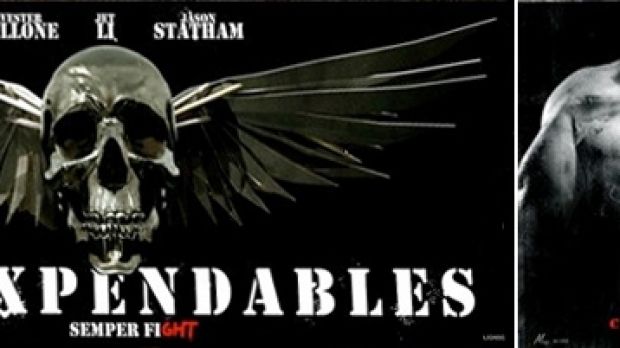 Promo banners and posters for “The Expendables” pop up at the Cannes Film Festival