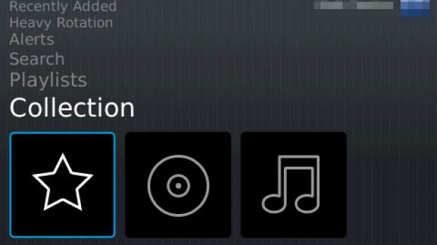 The upcoming Rdio app for BlackBerry