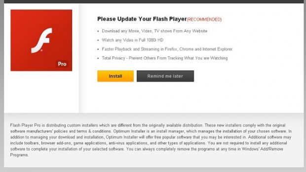 Fareit masquerades as update for Flash Player Pro
