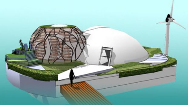 A picture of the Waterpod design, soon to be completed