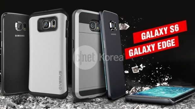 3D render showing Samsung Galaxy S6 and S6 Edge