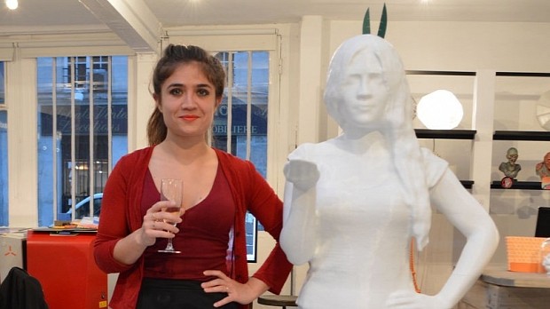 The model next to the real thing