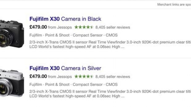 Fuji X30 camera shows with UK retailer