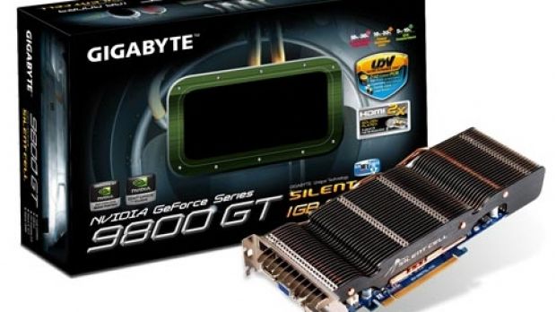 Gigabyte passively-cooled GeForce 9800GT graphics card