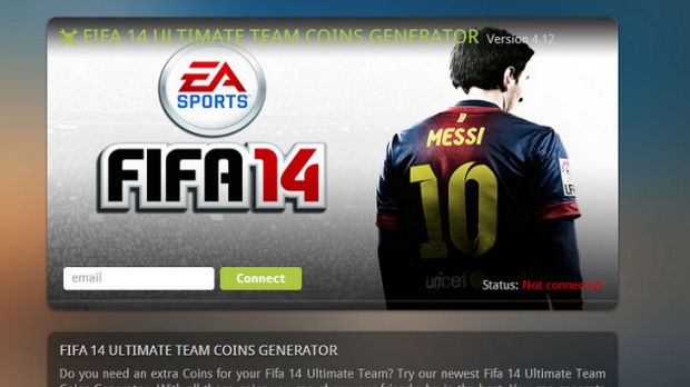FIFA 14 scam website