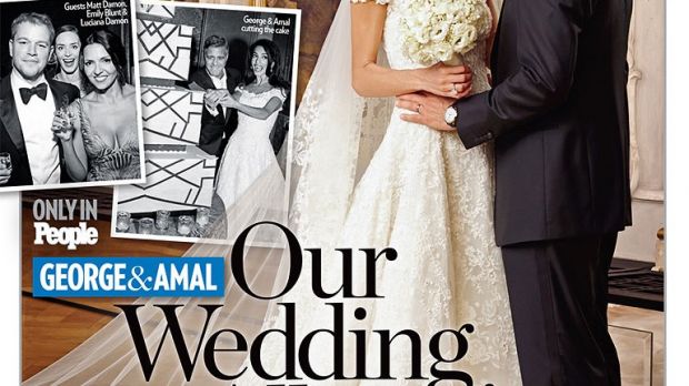 People Magazine runs first photo from George Clooney’s wedding to Amal Alamuddin