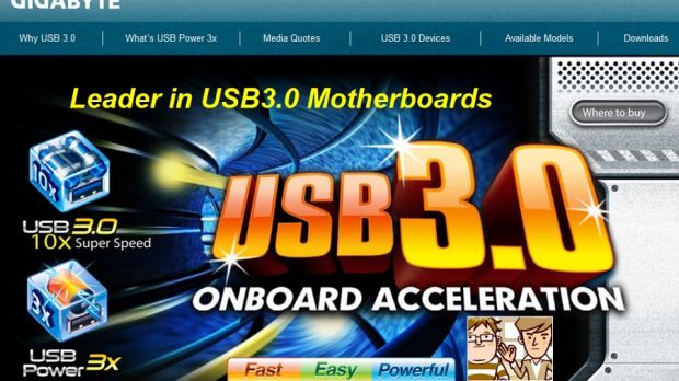 Gigabyte launches microsite dedicated to the USB 3.0 and the company's supporting motherboards