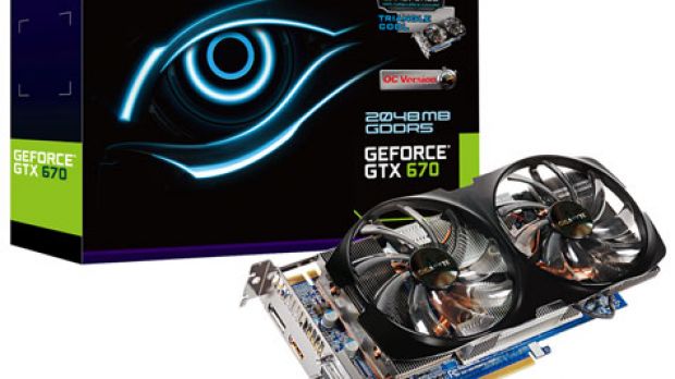 Gigabyte GV-N670WF2-2GD Nvidia GTX670 Video Card with WindForce 2X Cooling