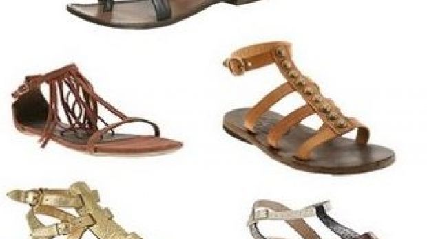 Gladiator-style flats are ultra-fashionable this summer