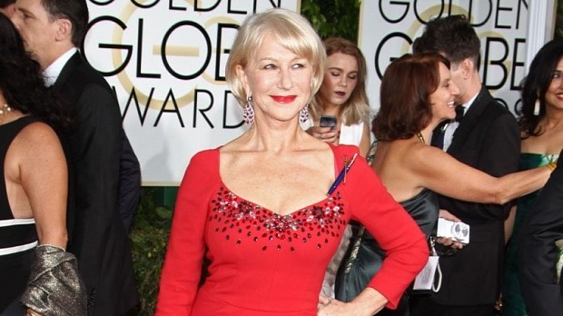 Helen Mirren looks regal at the Golden Globes 2015 in Dolce & Gabbana