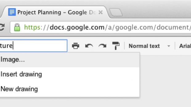 The new menu search option in Google Docs