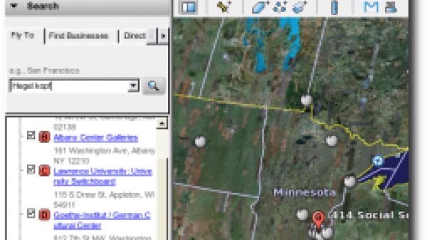 Google Earth's interface
