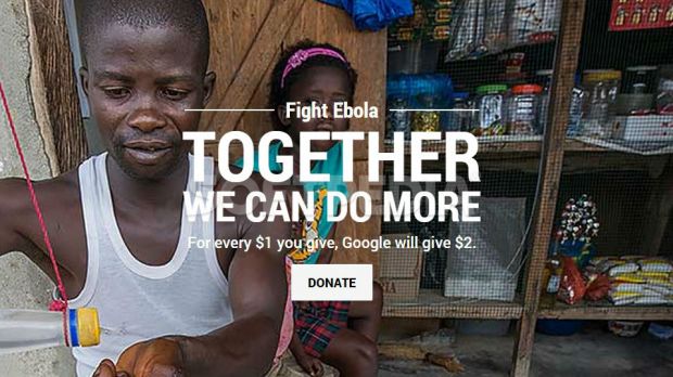 Google invites you to donate for Ebola fight