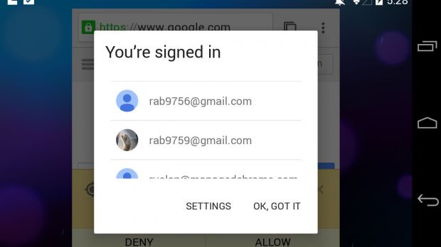 Android "L" (screenshot)