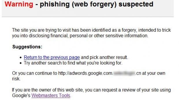 Google's phishing filter