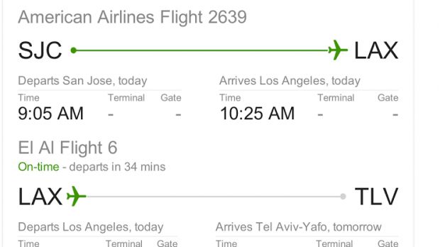 Find your flights in Google Search