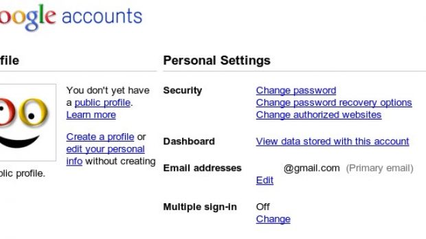 The new multiple sign-in option in the Google Accounts dashboard