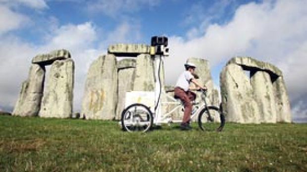 The Google Street View trike at Stonehenge