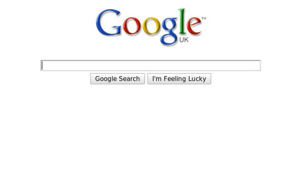 The Google homepage with all the links removed