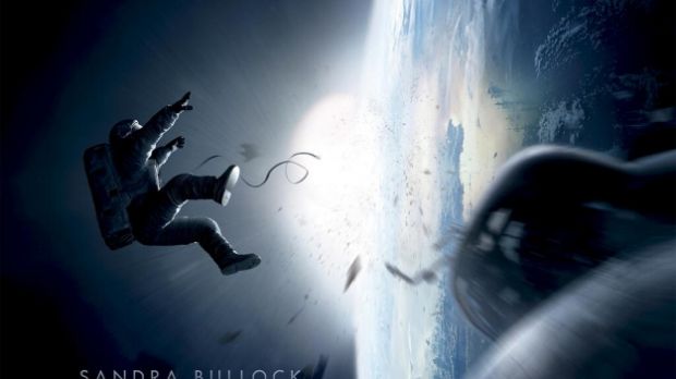 Sandra Bullock and George Clooney play two astronauts in “Gravity”