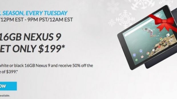 Nexus 9 as shown in promotional banner on HTC website