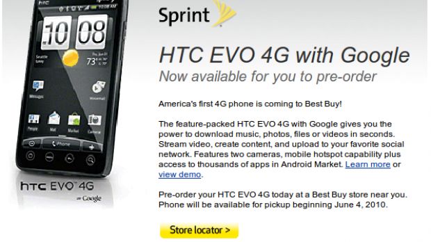 HTC EVO 4G on pre-order at Best Buy