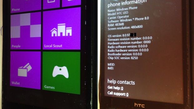 HTC HD2 running Windows Phone 8