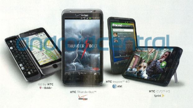 HTC's 4G-capable devices, Thunderbolt and Inspire 4G included