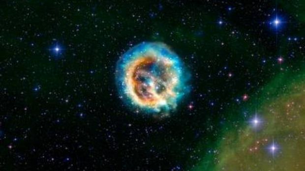 To commemorate the 10th anniversary of Chandra, this new image of the supernova remnant known as E0102 is being released
