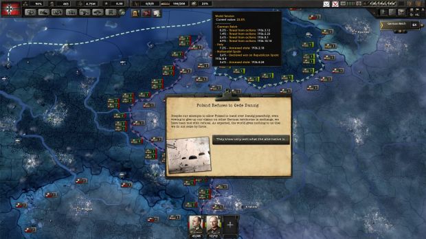 Hearts of Iron IV World Tension concept