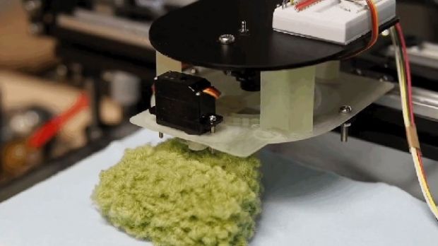 3D printed "plant" yarn