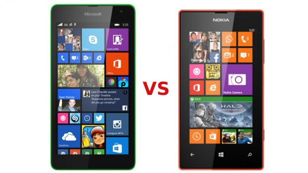 Microsoft Lumia 535 vs. Lumia 525