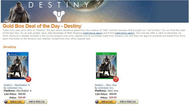 Amazon Destiny daily deal