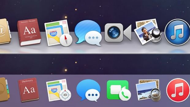 The 2D Dock of OS X Yosemite