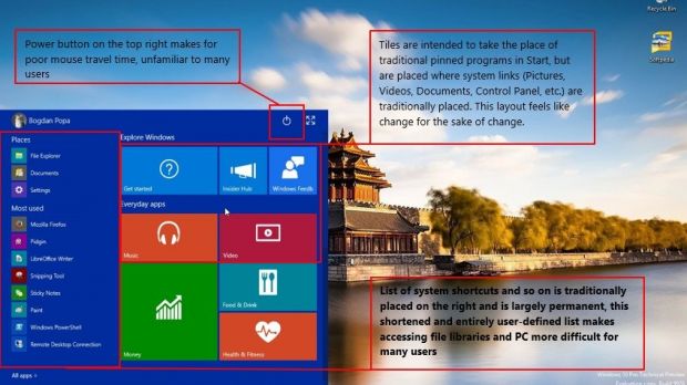 Some of the features that Microsoft got wrong in the Start menu, according to Langdon