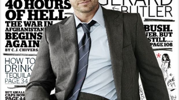 Gerard Butler does the latest issue of Esquire magazine