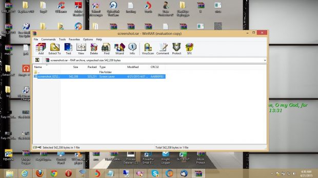 Screenshot of crook's desktop while testing KeyBase