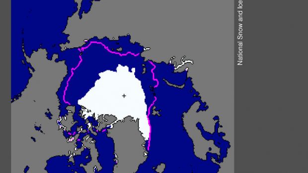 Arctic sea ice extent for September 2012 was 3.61 million square kilometers (1.39 million square miles)