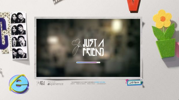 “Just a Friend” Music Video on Internet Explorer