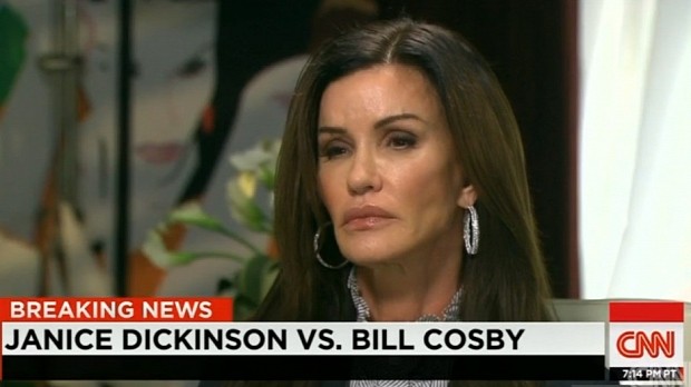 Janice Dickinson claims actor Bill Cosby raped her in 1982, after luring her to his house with the promise of a career boost